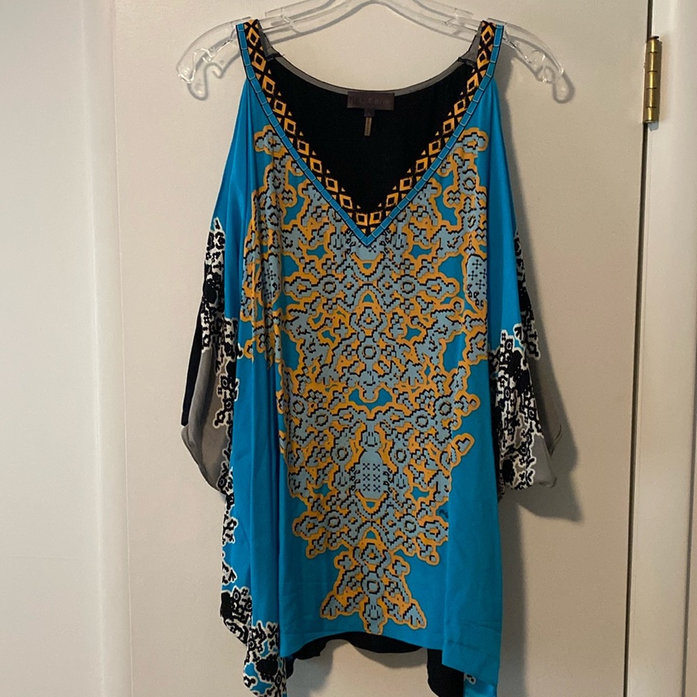 Hale Bob Flowy Patterned Top Size L - image 1
